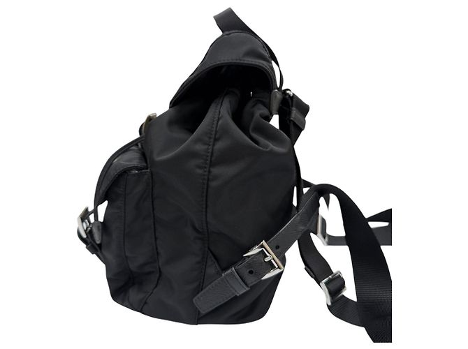 Prada Kleiner Re-Nylon Rucksack Schwarz - Ansicht 4