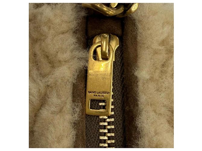Borsa Saint Laurent Sade Mini Tube Bag Marrone Beige - vista 9