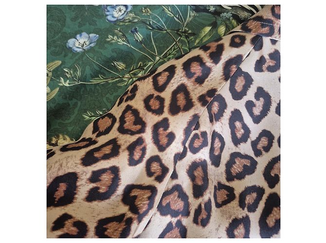 Alberto Biani Chaqueta de seda con estampado de leopardo Castaño - vista 5