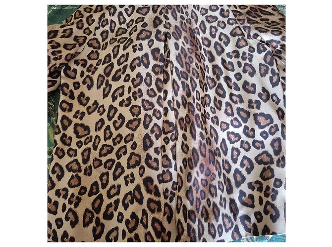 Alberto Biani Chaqueta de seda con estampado de leopardo Castaño - vista 6