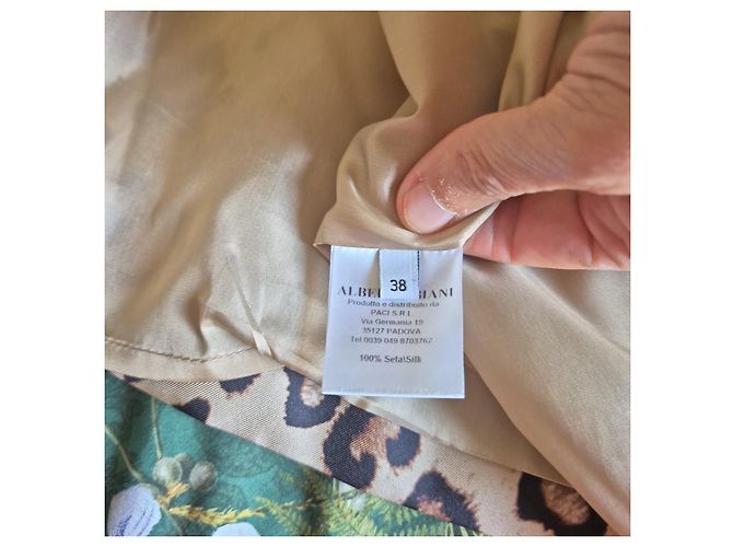 Alberto Biani Chaqueta de seda con estampado de leopardo Castaño - vista 8