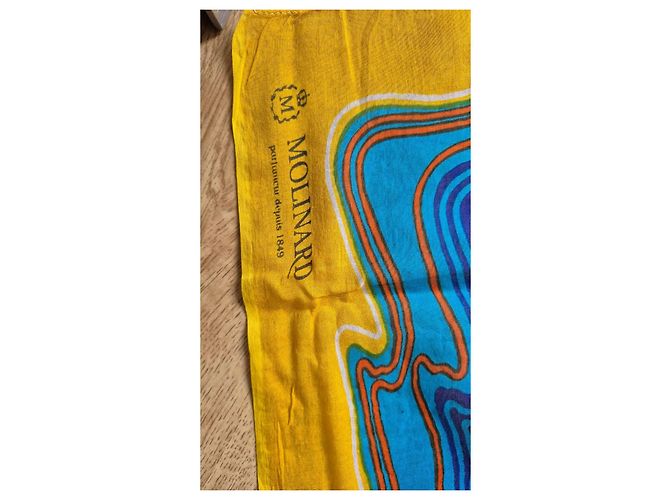 Autre Marque Molinard Baumwoll-Pareo Seestern-Motiv Blau Gelb - Ansicht 2