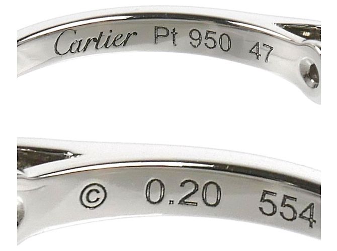 Cartier Pt950 Platinum Solitär-Ring 1895 - Ansicht 5