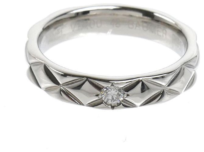 Chanel Platinum Matelassé Bandring mit Diamanten - Ansicht 3