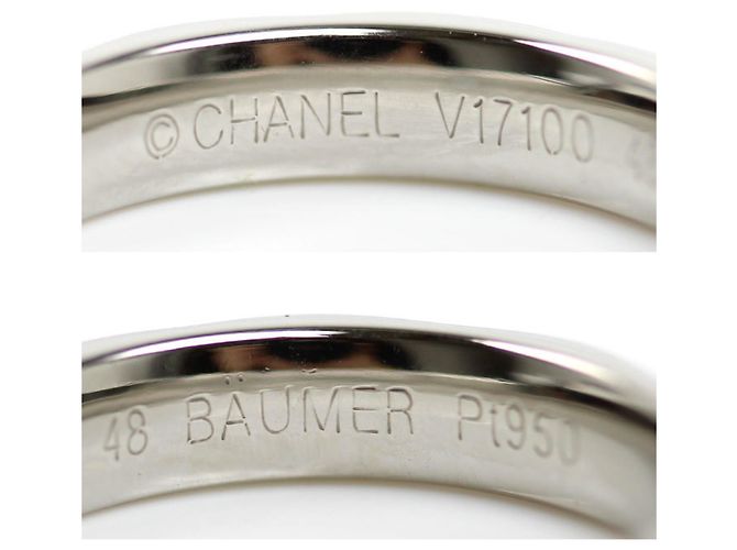Chanel Platinum Matelassé Bandring mit Diamanten - Ansicht 5