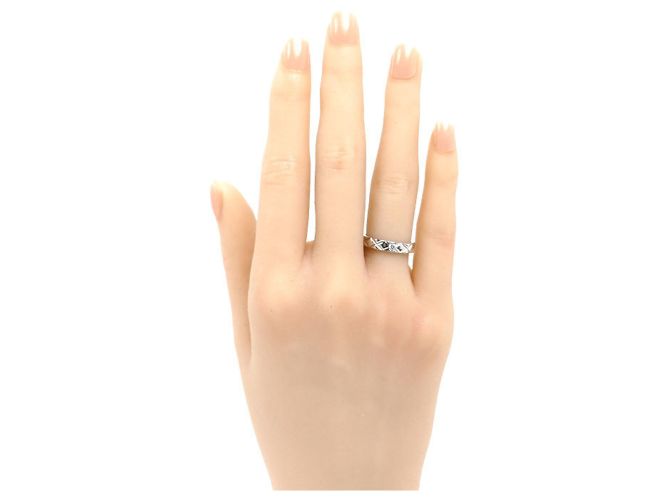 Chanel Platinum Matelassé Bandring mit Diamanten - Ansicht 6