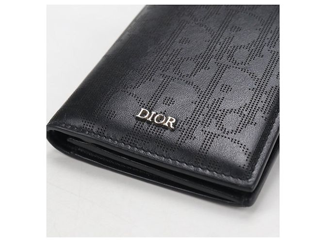 Portafoglio lungo bi-fold Christian Dior nero - vista 7