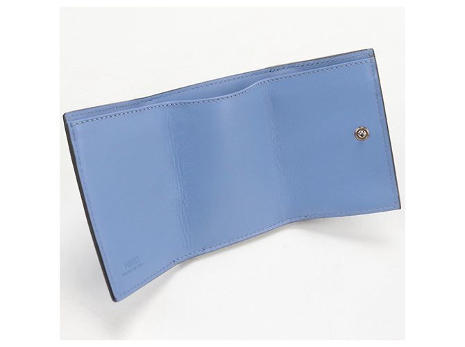 Fendi Blue Leather Tri-fold Wallet - view 3