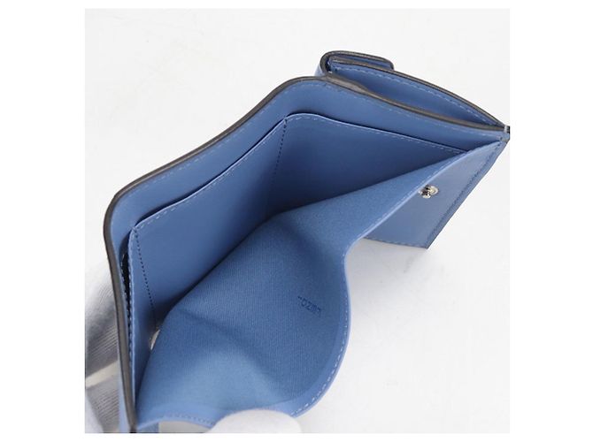 Fendi Blue Leather Tri-fold Wallet - view 4