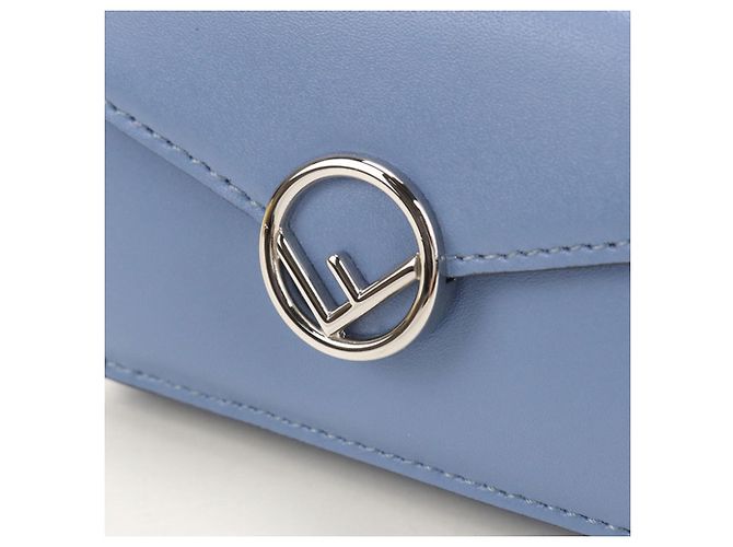 Fendi Blue Leather Tri-fold Wallet - view 6