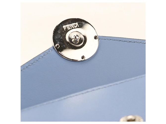 Fendi Blue Leather Tri-fold Wallet - view 7