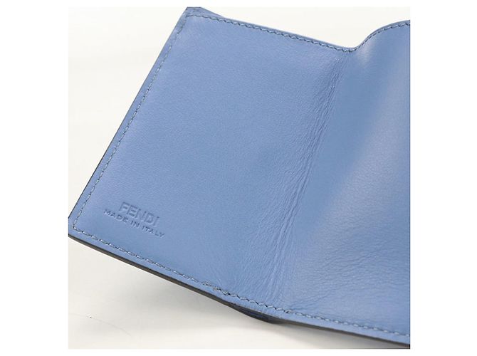 Fendi Blue Leather Tri-fold Wallet - view 8
