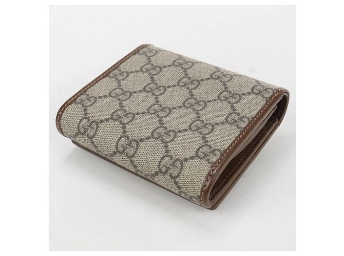 Cartera Gucci Bi-fold GG Supreme Beige - vista 2
