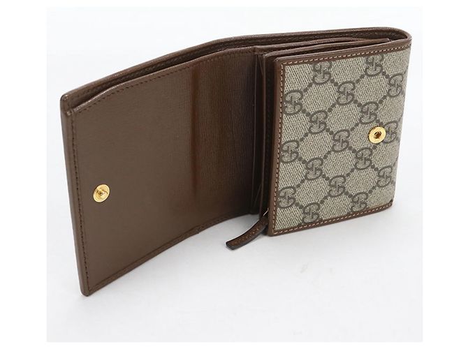Cartera Gucci Bi-fold GG Supreme Beige - vista 3
