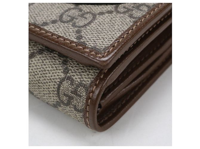 Cartera Gucci Bi-fold GG Supreme Beige - vista 7