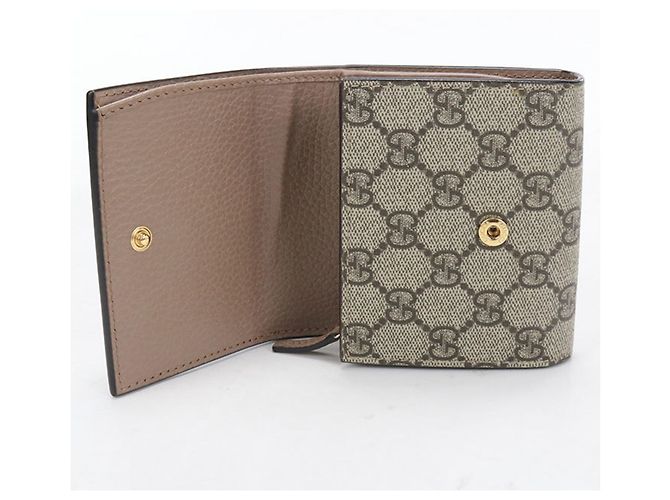 Cartera Gucci Bi-Fold en Beige - vista 3