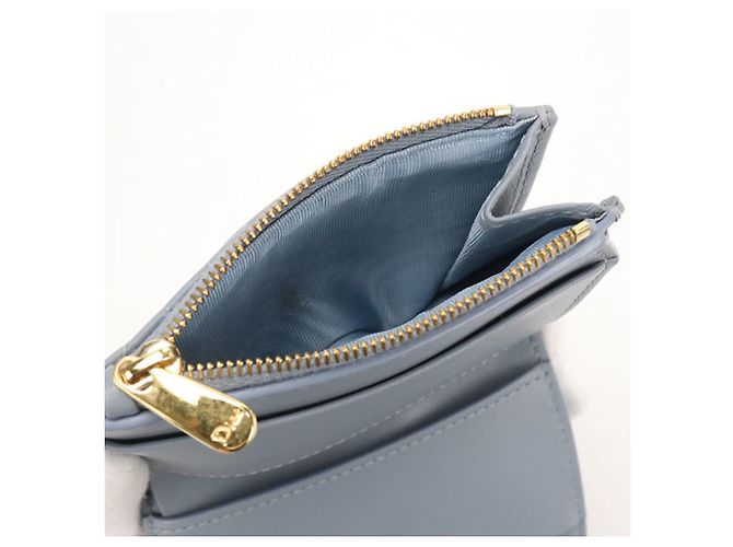 Cartera tri-fold de piel azul Christian Dior - vista 5