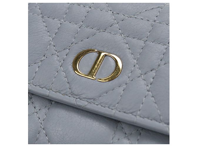 Cartera tri-fold de piel azul Christian Dior - vista 6