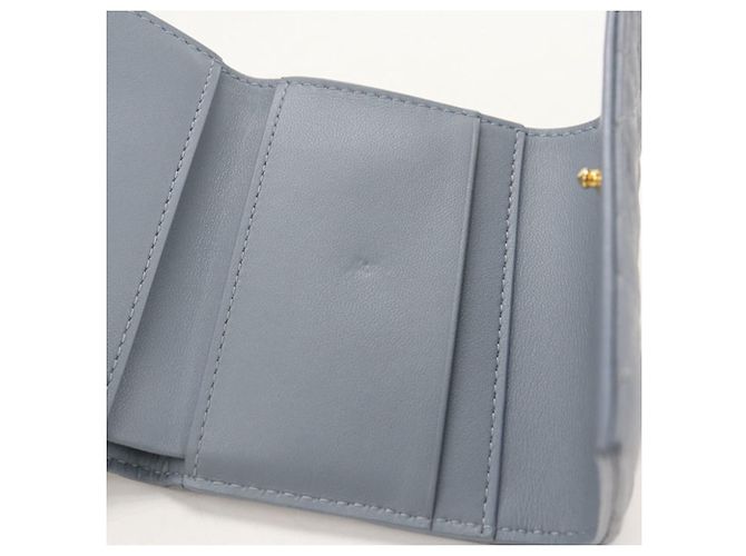 Cartera tri-fold de piel azul Christian Dior - vista 7
