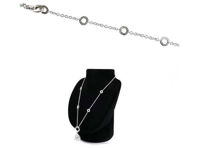 Bulgari Collana Bvlgari Astrale Cerchi in Oro Bianco 18K - vista 6