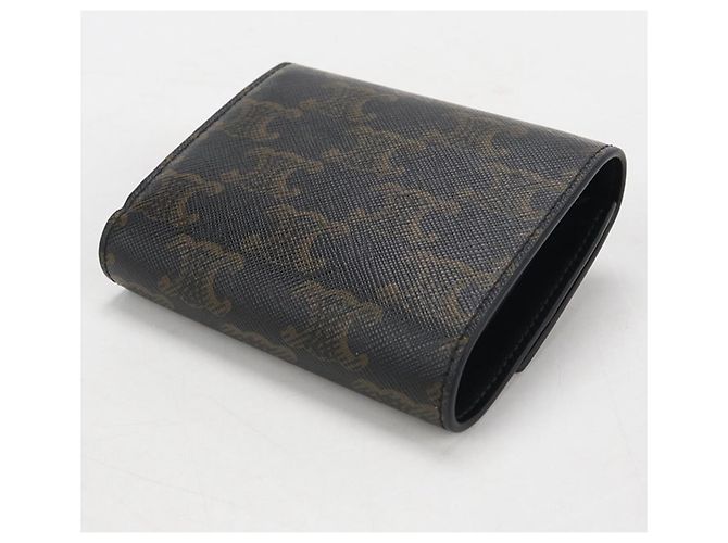 Triomphe Céline Celine Trifold Wallet in Brown - view 2