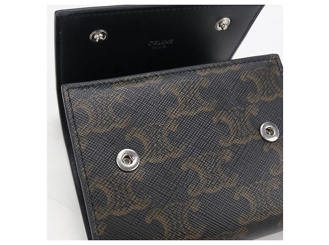 Triomphe Céline Celine Trifold Wallet in Brown - view 8