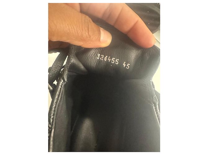 Sneakers Balenciaga in Pelle Nera Nero - vista 4