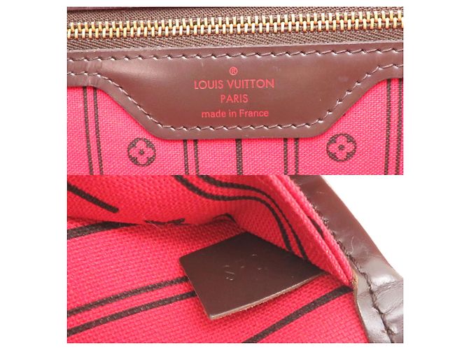 Borsa Tote Louis Vuitton Neverfull MM da donna Marrone - vista 7