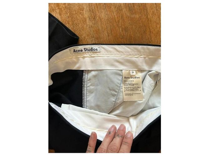 Acne Studios schwarze gerade Hose - Ansicht 3