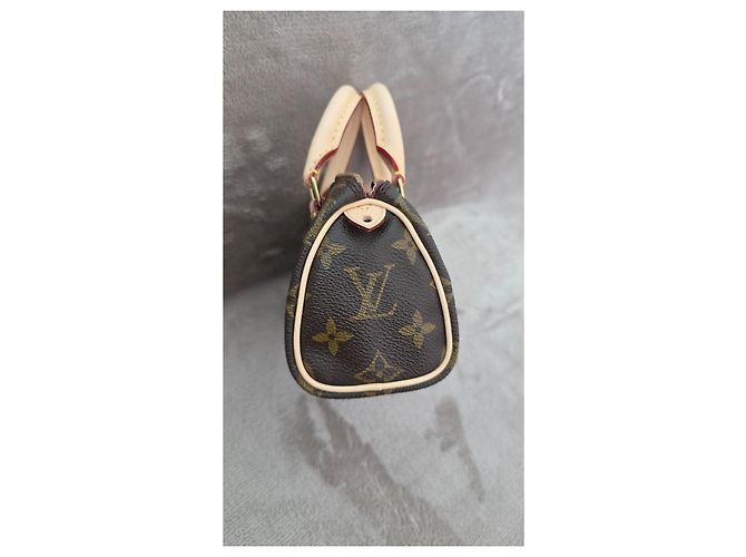 Louis Vuitton Mini Borsa Nano Speedy Monogram Canvas completamente rinnovata Marrone Monogramma - vista 6