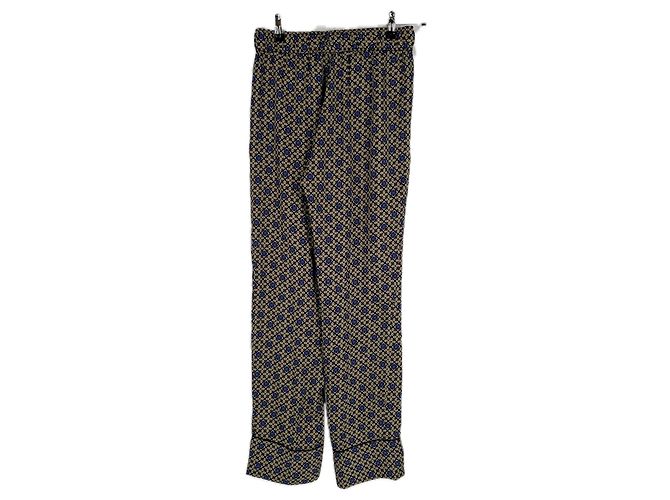 Sandro Printed Pants Brown Polyester - vista 2