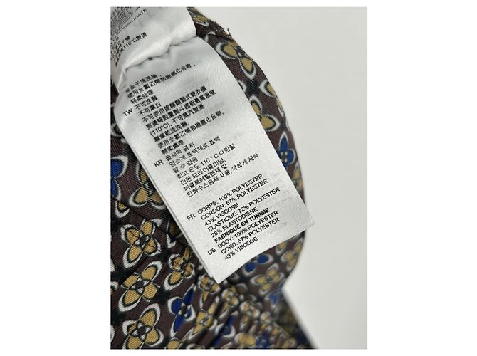 Sandro Printed Pants Brown Polyester - vista 5