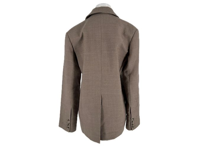 Blazer Nanushka de lana marrón Castaño - vista 2