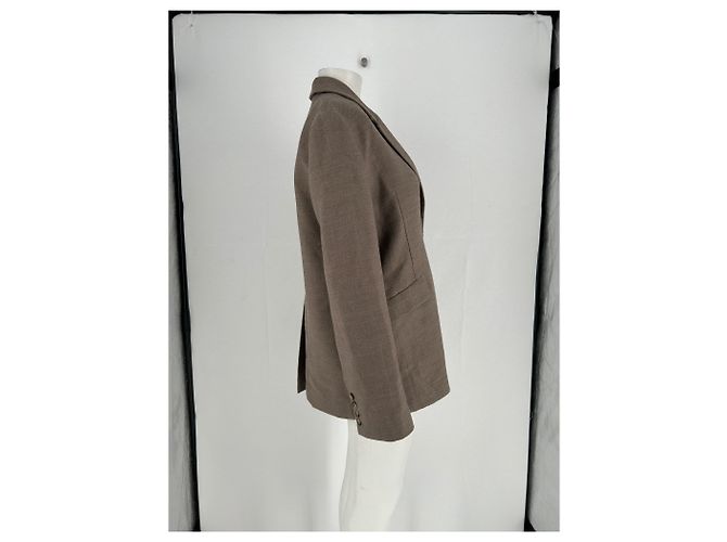 Blazer Nanushka de lana marrón Castaño - vista 3