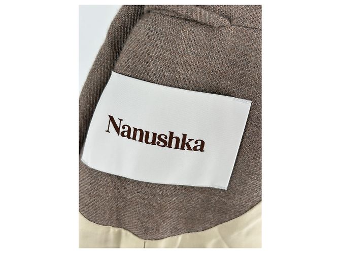 Blazer Nanushka de lana marrón Castaño - vista 5