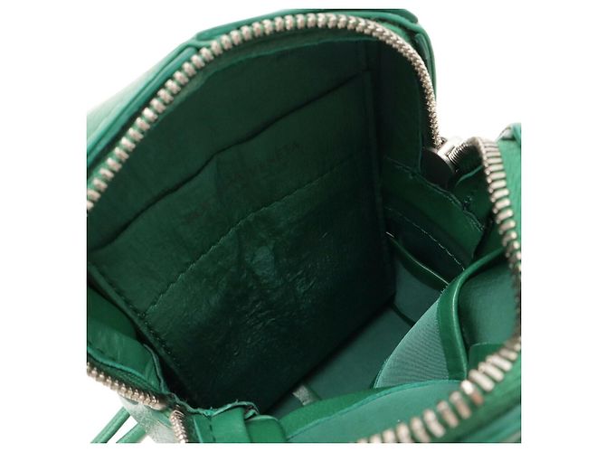 Pouch in pelle Maxi Intrecciato Bottega Veneta Verde - vista 6