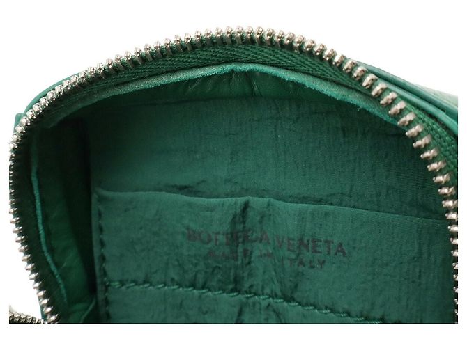 Pouch in pelle Maxi Intrecciato Bottega Veneta Verde - vista 8