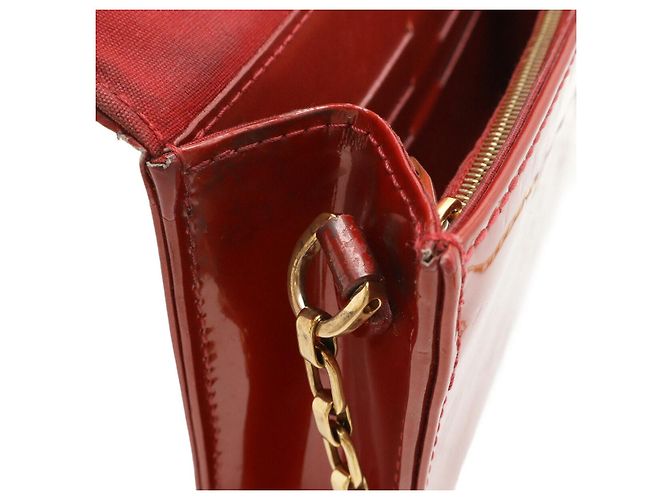 Borsa a pochette Louis Vuitton Monogram Vernis Rosso - vista 6