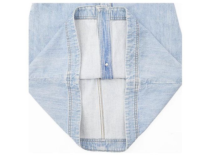 Falda de denim Chanel Metiers d'Art Paris-Dallas Azul - vista 11