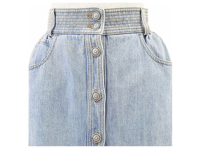 Falda de denim Chanel Metiers d'Art Paris-Dallas Azul - vista 2