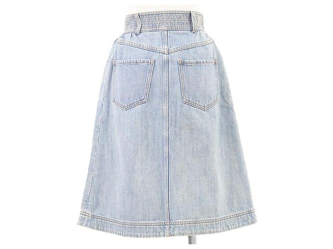 Falda de denim Chanel Metiers d'Art Paris-Dallas Azul - vista 5