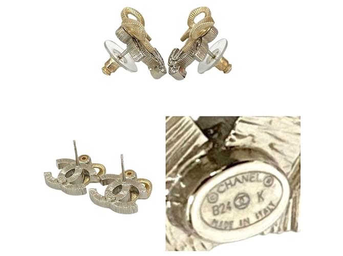 Orecchini Chanel Coco Mark Ribbon Argento - vista 2