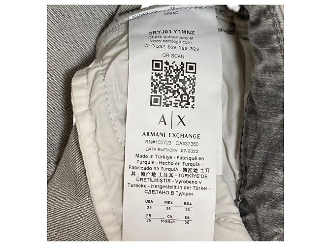 Pantalones de denim Armani Exchange Castaño Gris - vista 7