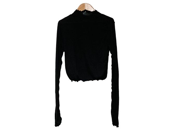 Autre Marque Top lilLilly a maniche lunghe e collo alto trasparente Nero - vista 2