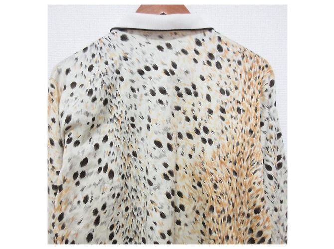 Autre Marque LEONARD SPORT Polo de manga larga con estampado de leopardo Beige - vista 4
