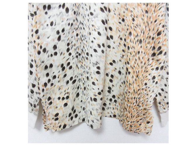 Autre Marque LEONARD SPORT Polo de manga larga con estampado de leopardo Beige - vista 5