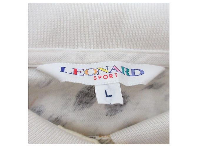 Autre Marque LEONARD SPORT Polo de manga larga con estampado de leopardo Beige - vista 8