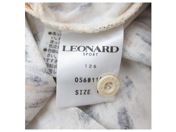 Autre Marque LEONARD SPORT Polo de manga larga con estampado de leopardo Beige - vista 9