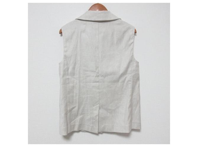 Gilet in lino Max Mara Caroline S Marrone - vista 2