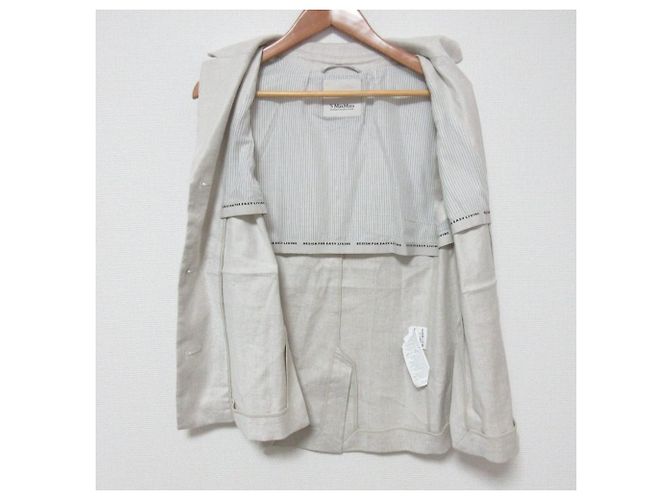 Gilet in lino Max Mara Caroline S Marrone - vista 3